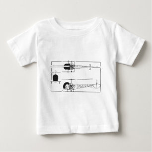 T-shirt Pour Bébé Hélicoptère de Bell 47