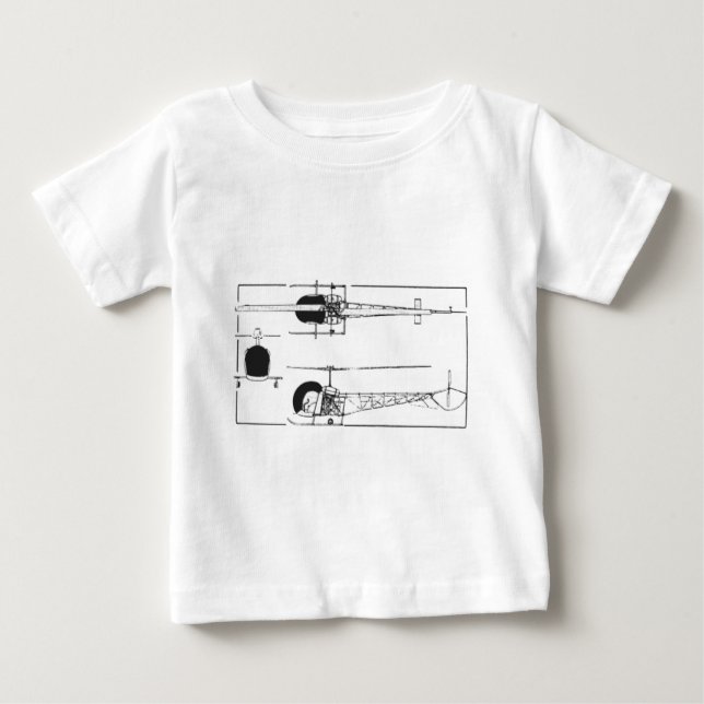 T-shirt Pour Bébé Hélicoptère de Bell 47 (Devant)