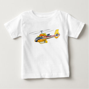 T-shirt Pour Bébé Hélicoptère de dessin