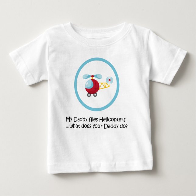 T-shirt Pour Bébé Hélicoptère de papa (Devant)