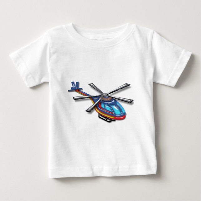 T-shirt Pour Bébé Hélicoptère volant (Devant)
