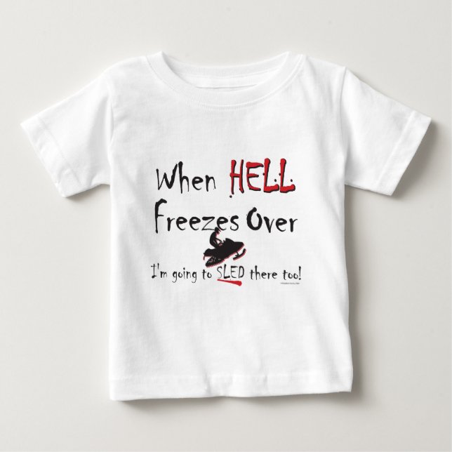 T-shirt Pour Bébé HELL-FREEZES-sur-cendres-[Conver (Devant)