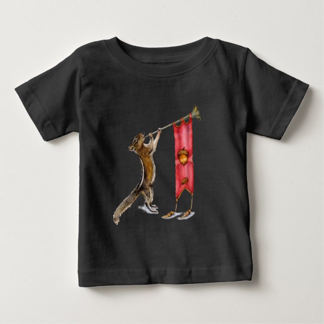 T-shirt Pour Bébé Herald de Cute Chipmunk (Devant)