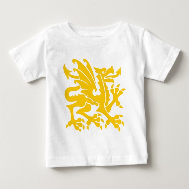 T-shirt Pour Bébé Heraldic Dragon 01 - Ambre (Devant)