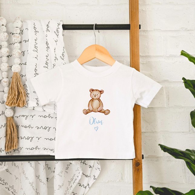 T-shirt Pour Bébé Herbe de Pampas Ours en Peluche (Créateur téléchargé)