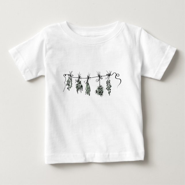 T-shirt Pour Bébé Herbes du jardin (Devant)