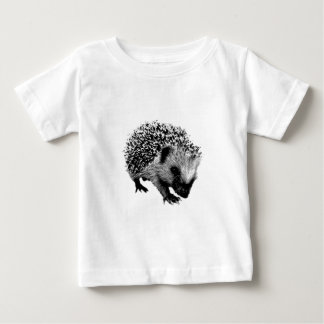T-shirt Pour Bébé Hérisson adorable. Gravure de Digitals de faune