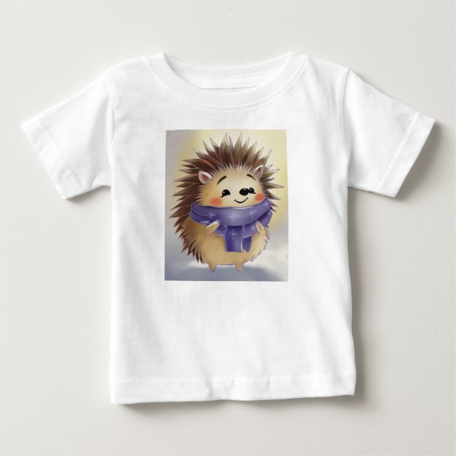 T-shirt Pour Bébé Hérisson de velours (Devant)
