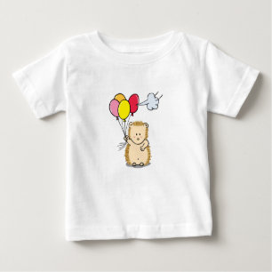 T-shirt Pour Bébé Hérisson mignon de bande dessinée tenant les