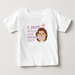 T-shirt Pour Bébé Hérisson Mignon Je Suis Vraiment Fan Des Hérissons