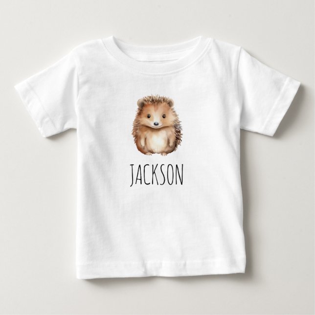 T-shirt Pour Bébé Hérisson mignon ! Personnalisation neutre (Devant)
