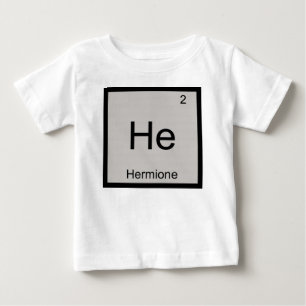 T-shirt Pour Bébé Hermione Nom Chimie Élément Tableau périodique