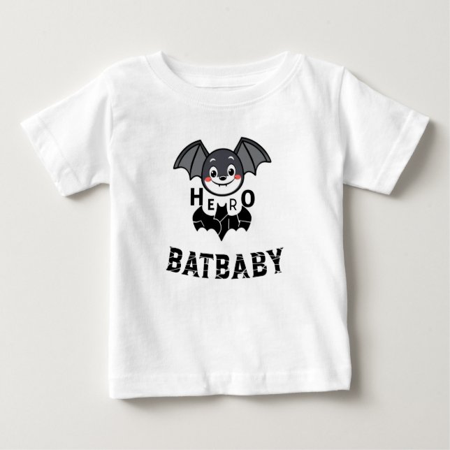 T-shirt Pour Bébé Hero Bat Baby – Cute & Friendly Kids (Devant)