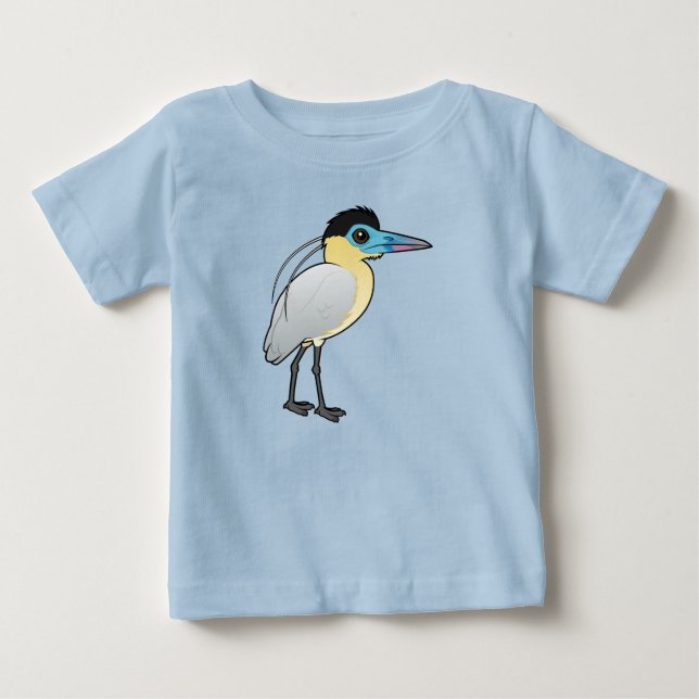 T-shirt Pour Bébé Héron à capuchon Birdorable (Devant)