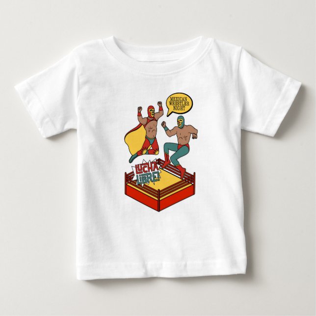 T-shirt Pour Bébé Héros de Lucha Libre (Devant)