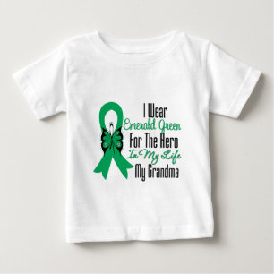 T-shirt Pour Bébé Héros de ruban de Cancer de foie ma grand-maman