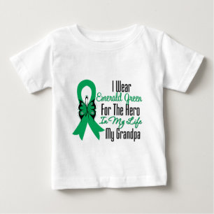 T-shirt Pour Bébé Héros de ruban de Cancer de foie mon grand-papa