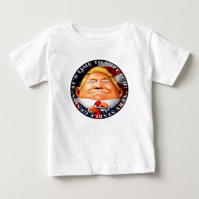 T-shirt Pour Bébé Heure d'attaquer, "génie très stable " (Devant)