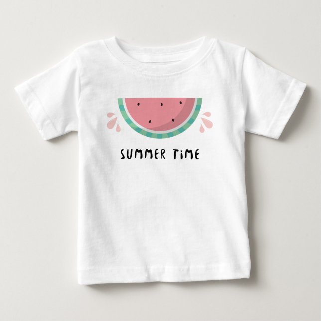 T-shirt Pour Bébé Heure d'été (Devant)