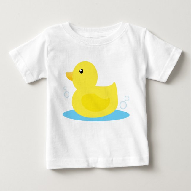 T-shirt Pour Bébé Heure du bain Canard jaune (Devant)