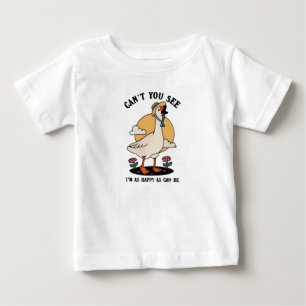 T-shirt Pour Bébé Heureuse Comme Peut Être Mignonne Joyeuse Oie