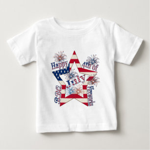 T-shirt Pour Bébé Heureux 4 juillet