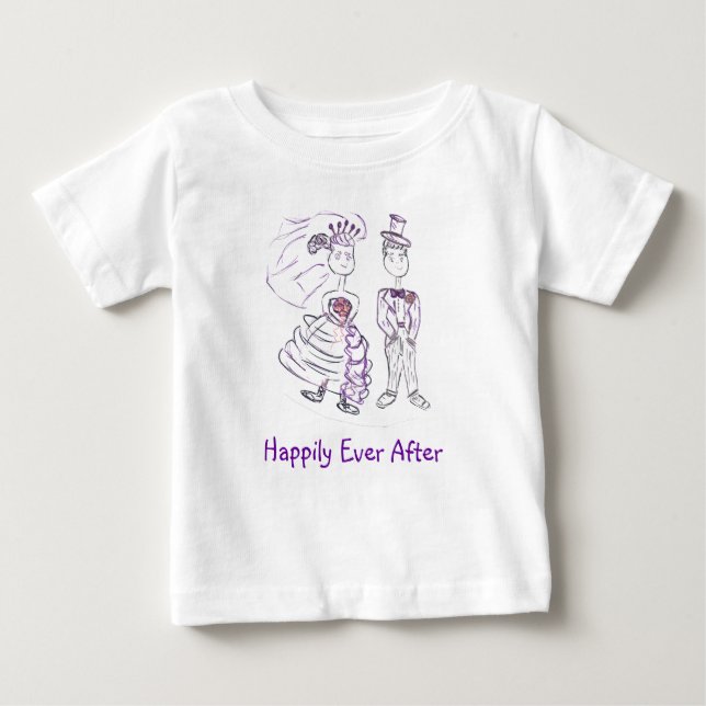 T-shirt Pour Bébé Heureux toujours après (Devant)