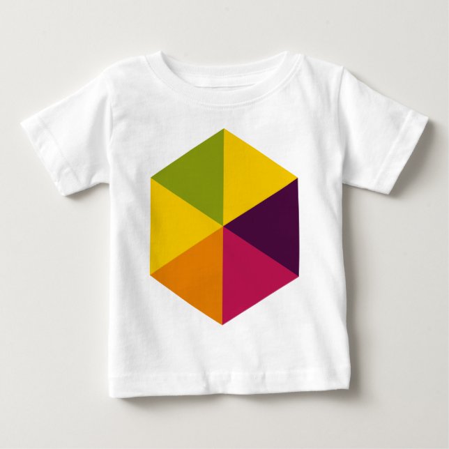 T-shirt Pour Bébé Hexagone couleur 01 (Devant)