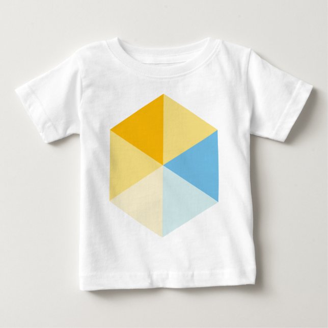 T-shirt Pour Bébé Hexagone couleur 03 (Devant)