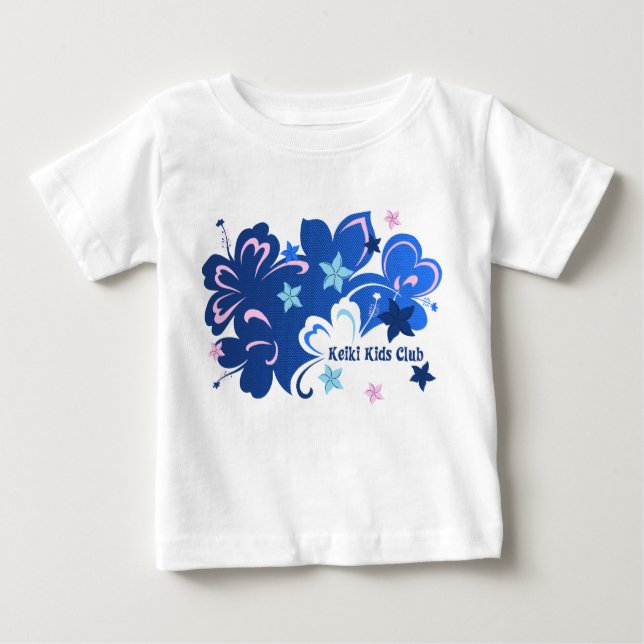 T-shirt Pour Bébé Hibiscus papillon Hawaïen et Papillon (Devant)