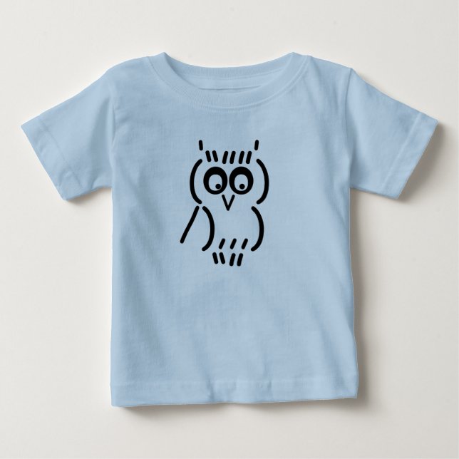 T-shirt Pour Bébé Hibou ASCII (Devant)