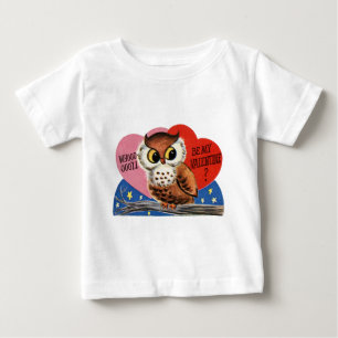 T-shirt Pour Bébé Hibou vintage Valentine
