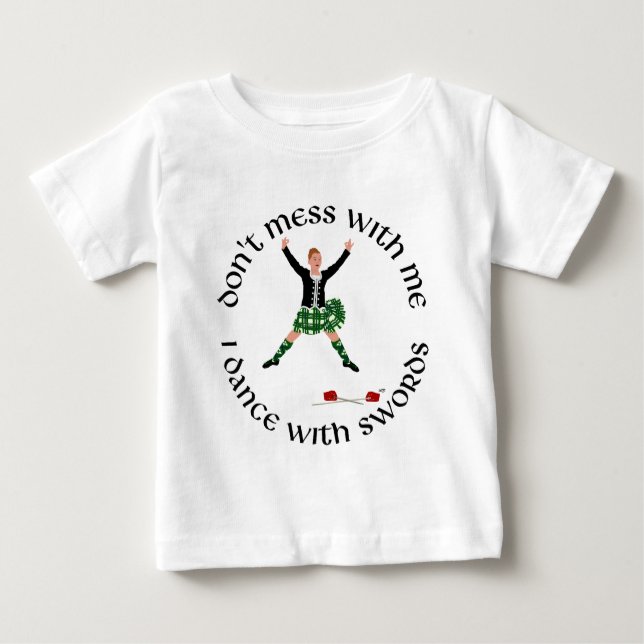 T-shirt Pour Bébé Highland Dancer ne me manque pas (Devant)
