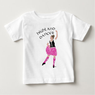 T-shirt Pour Bébé Highland Dancer Rose