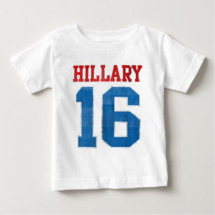 T-shirt Pour Bébé Hillary 2016, rétro fac grunge