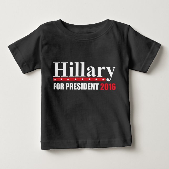 T-shirt Pour Bébé Hillary Clinton pour le président (Devant)