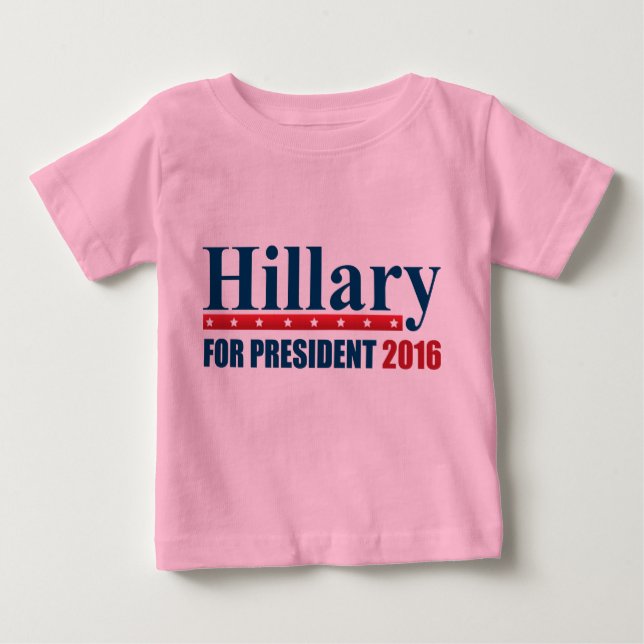T-shirt Pour Bébé Hillary Clinton pour le président (Devant)