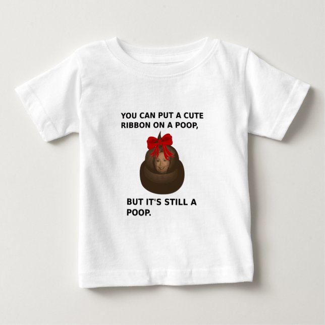 T-shirt Pour Bébé Hillary Poop (Devant)