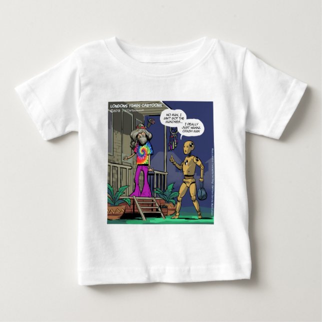 T-shirt Pour Bébé Hippie Crash Test Drôle (Devant)