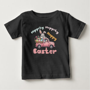 T-shirt Pour Bébé Hippity Hoppity, Joyeuses Pâques Camion Enfants 