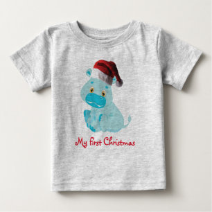 T-shirt Pour Bébé Hippo bébé de Noël