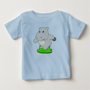 T-shirt Pour Bébé Hippo Bowling ball