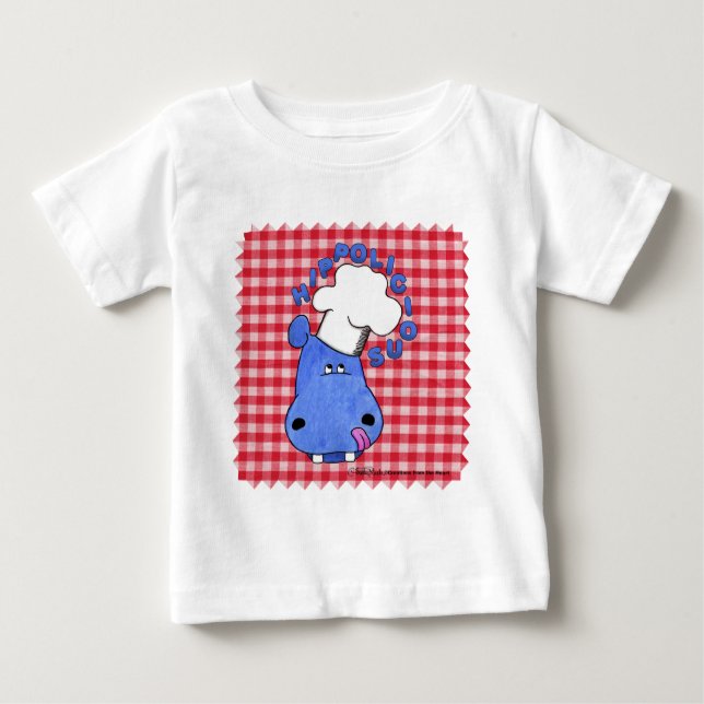 T-shirt Pour Bébé Hippo Chef Hippolicy (Devant)