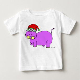 T-Shirt pour bébé Hippo de Noël