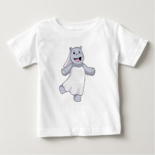 T-shirt Pour Bébé Hippo, mariée au voile