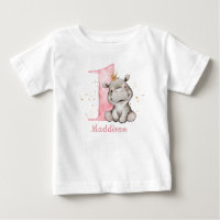 Hippo Princesse Baby Girl 1er anniversaire