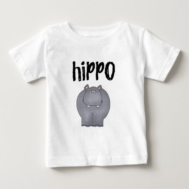 T-shirt Pour Bébé Hippopotame (Devant)