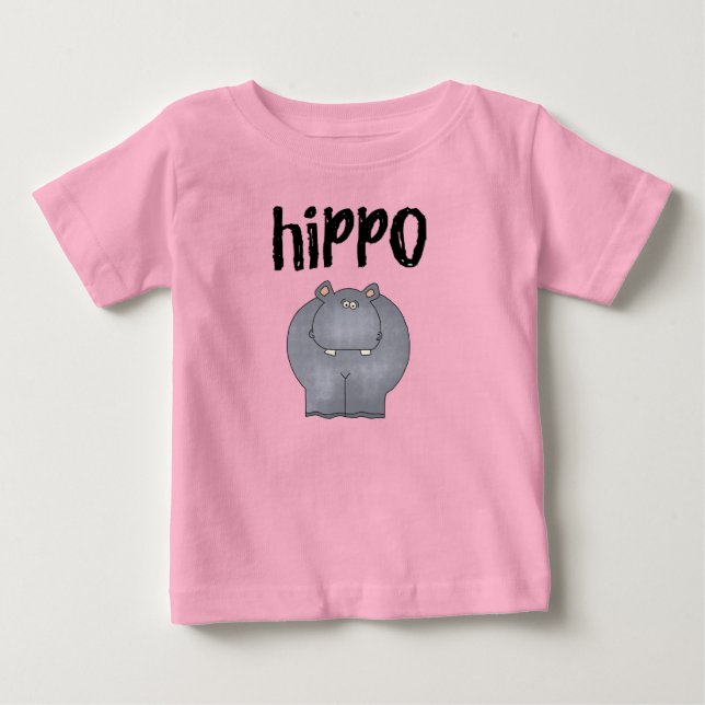 T-shirt Pour Bébé Hippopotame (Devant)