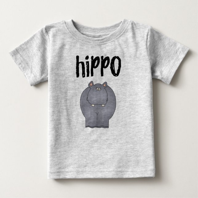T-shirt Pour Bébé Hippopotame (Devant)