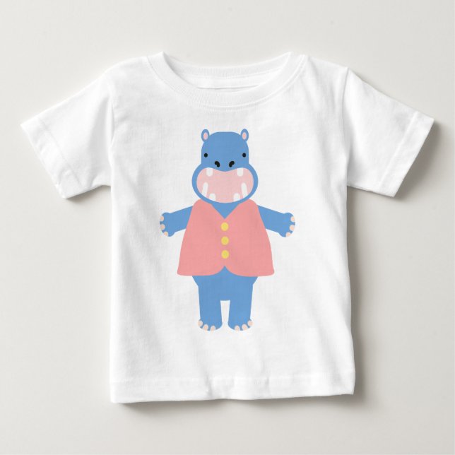 T-shirt Pour Bébé Hippopotame de Toby (Devant)